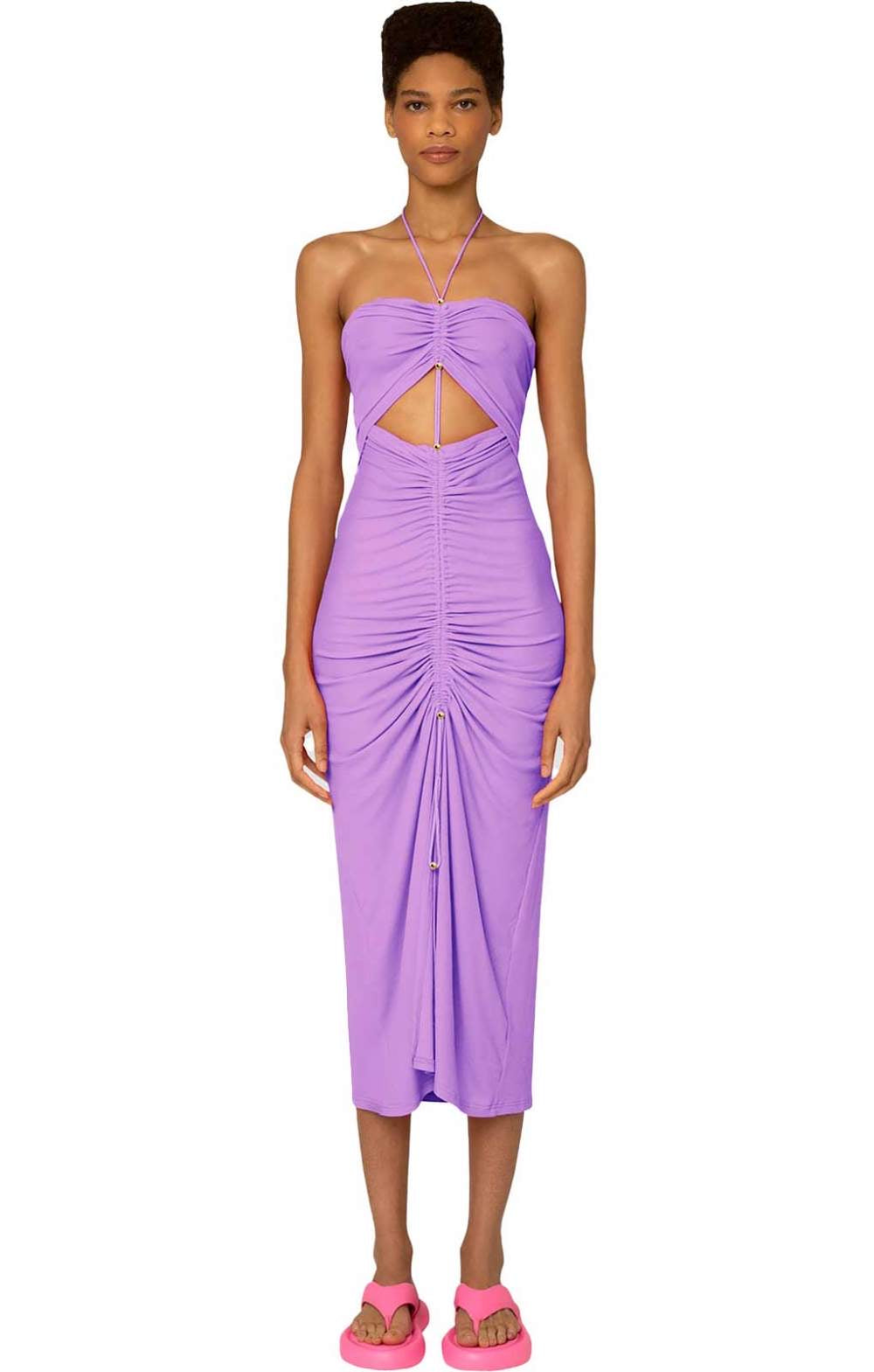 Amy Lynn Vega Black Jersey Cut-Out Dress- lilac (brand new)