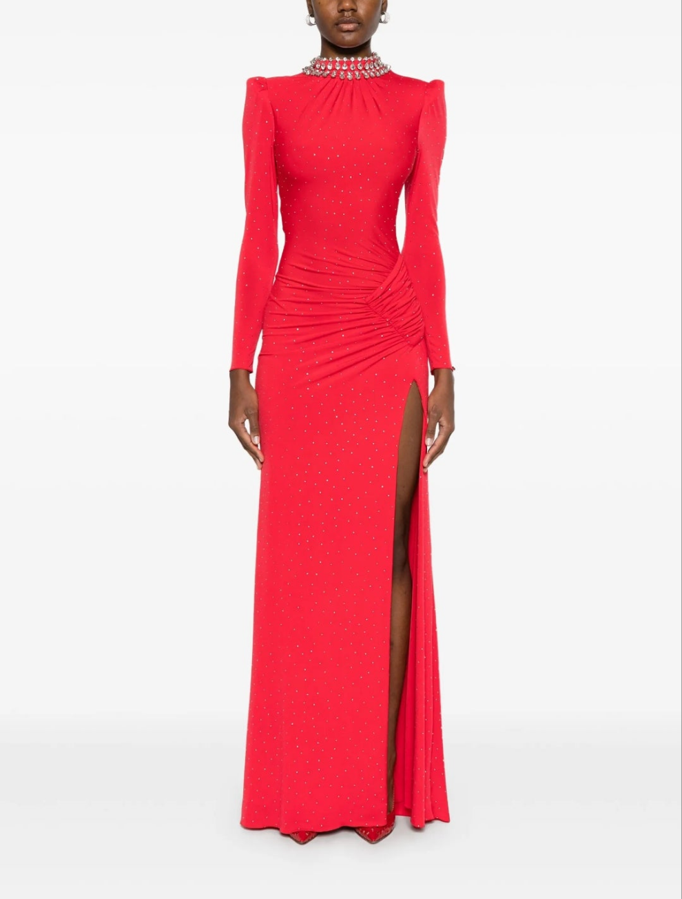 NISSA
Crystal-Embellished Maxi Dress