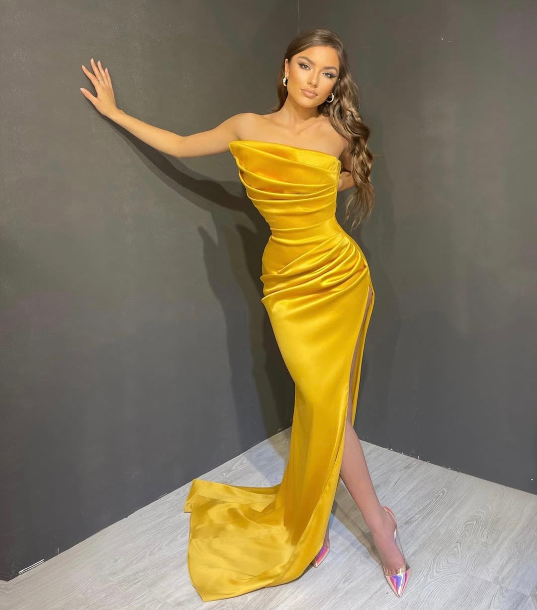Daffodil Satin Slip Gown