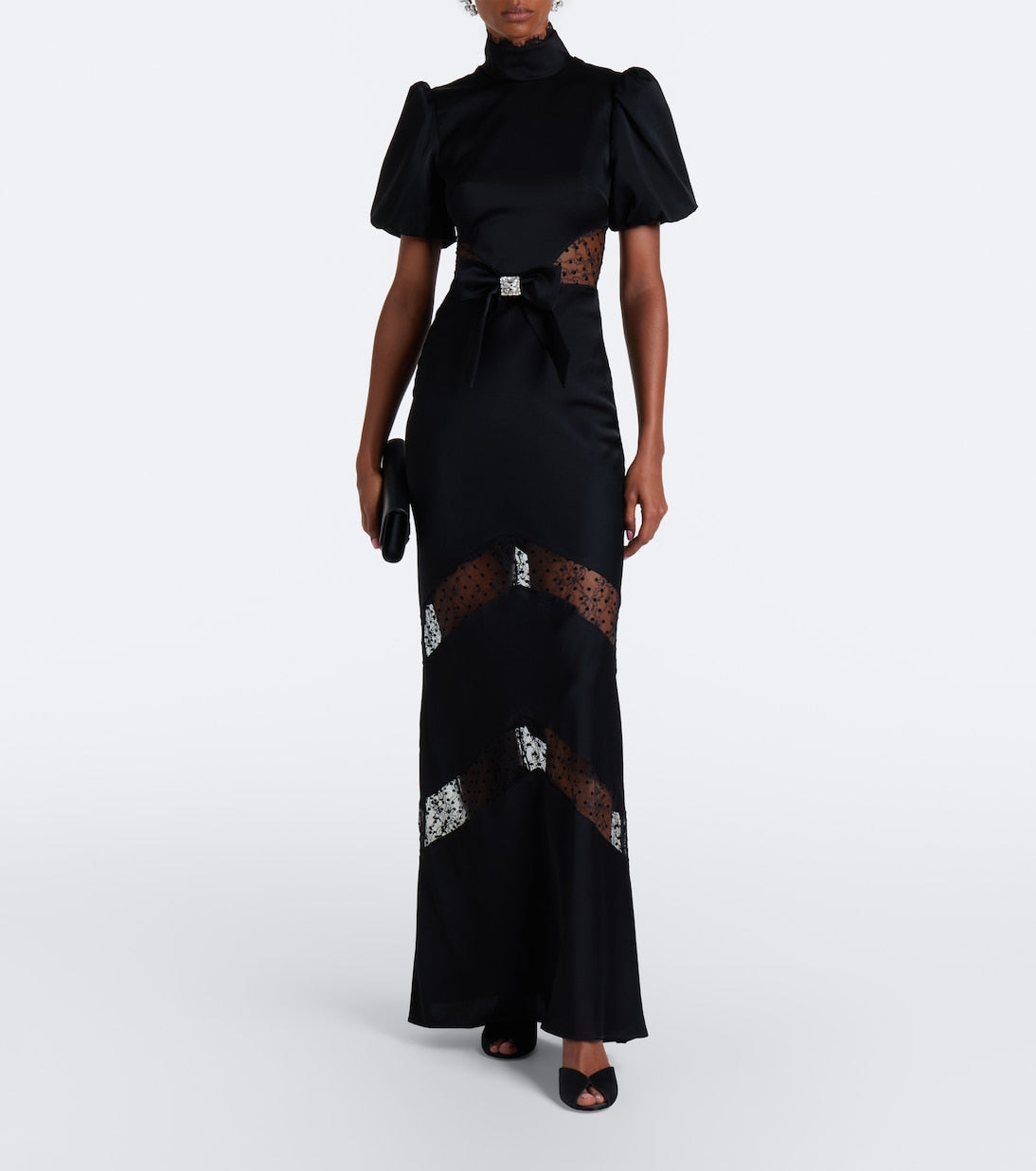Rebecca Vallance
Bow-detail embellished maxi dress
