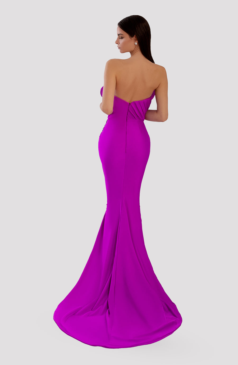 Albina Dyla Light Purple Long Dress