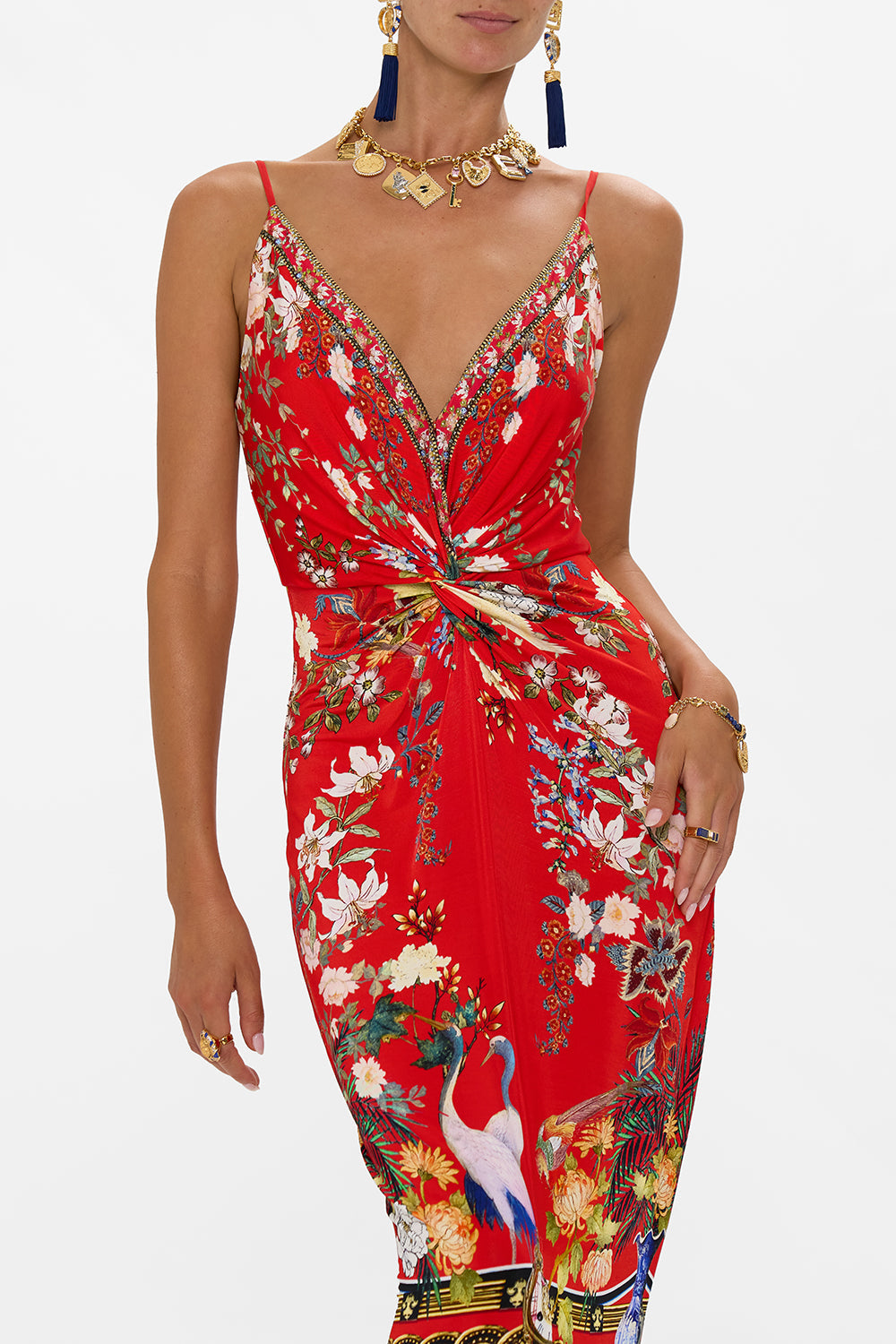 Camilla Strappy Dress With Twist Front