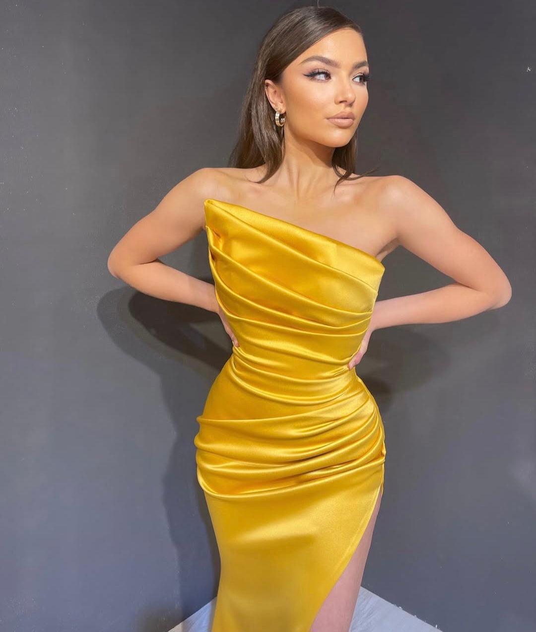 Daffodil Satin Slip Gown