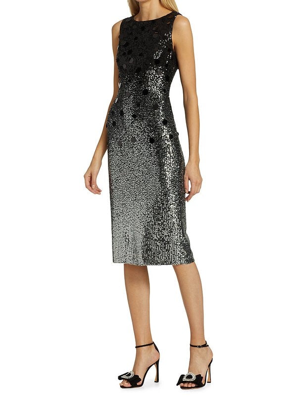 Badgley Mischka Brand
Metallic Ombré Sequin Cocktail Dress