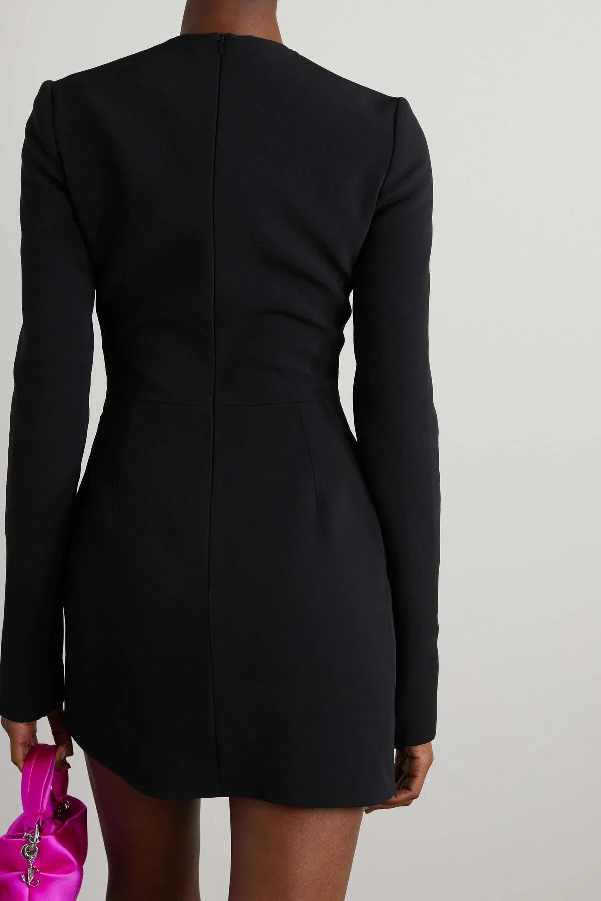 David Koma Black Embellished Tulle Paneled Dress