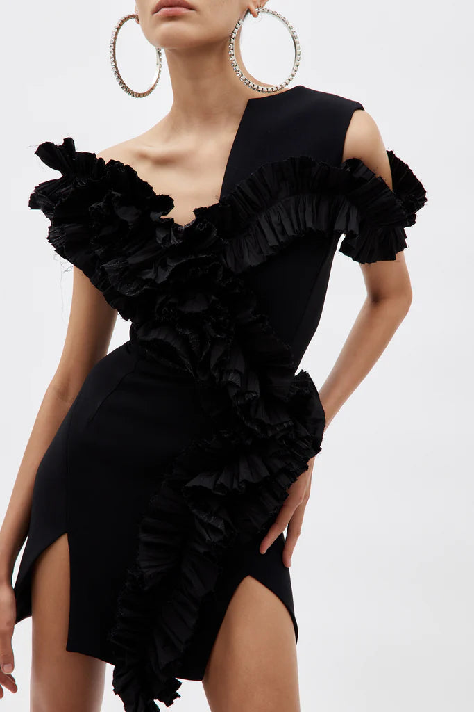 Toni Maticevski Avery Ruffled Crêpe Mini dress