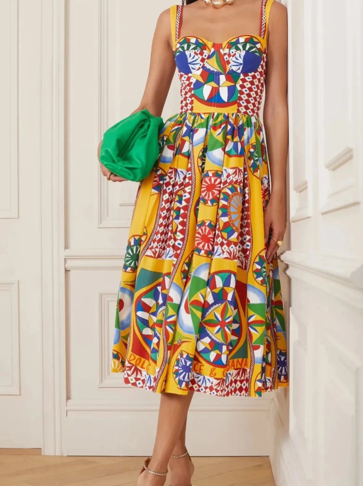 Dolce & Gabbana Graphic-print midi dress