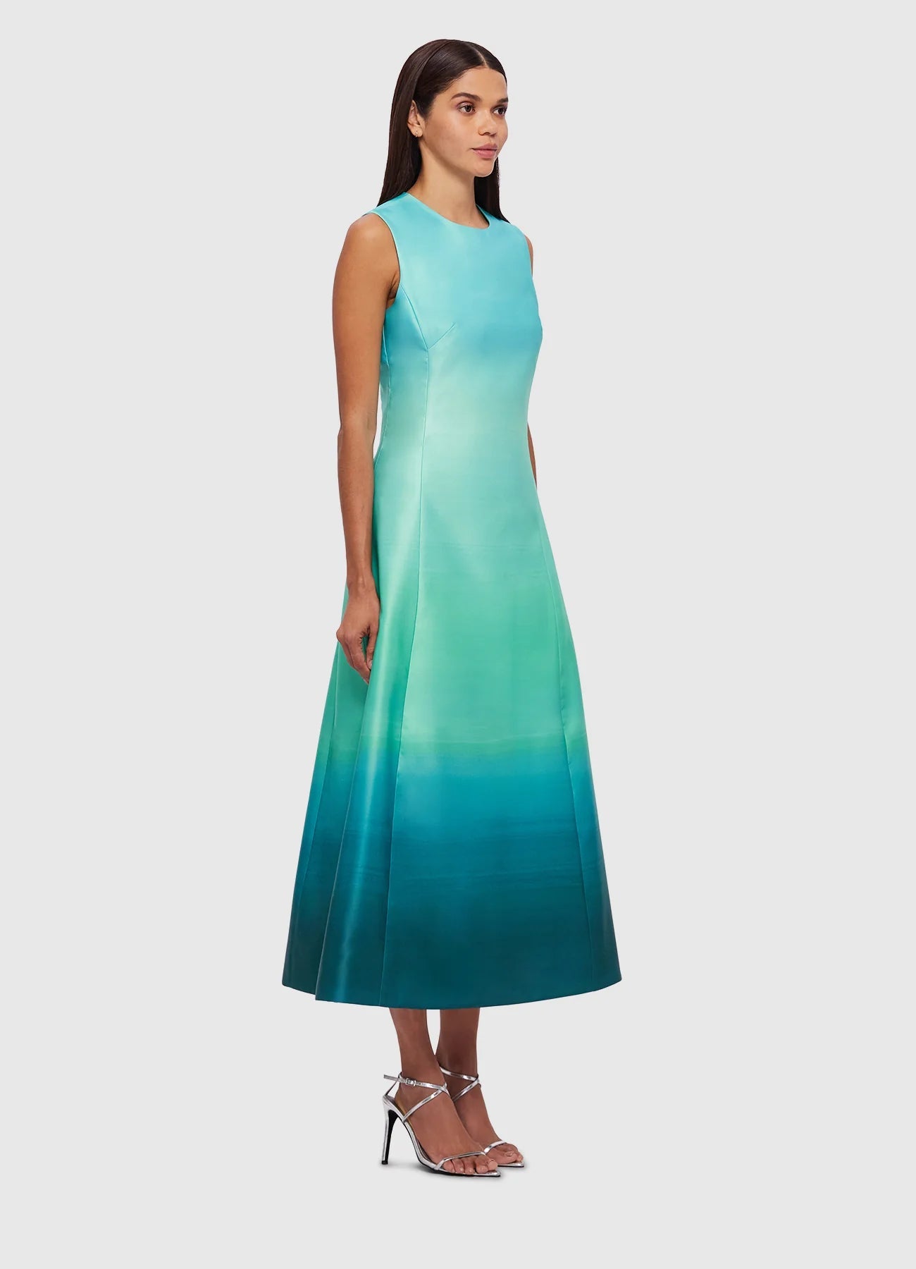 Leo Lin Cleo Sleeveless Midi Dress - Ombre Aqua