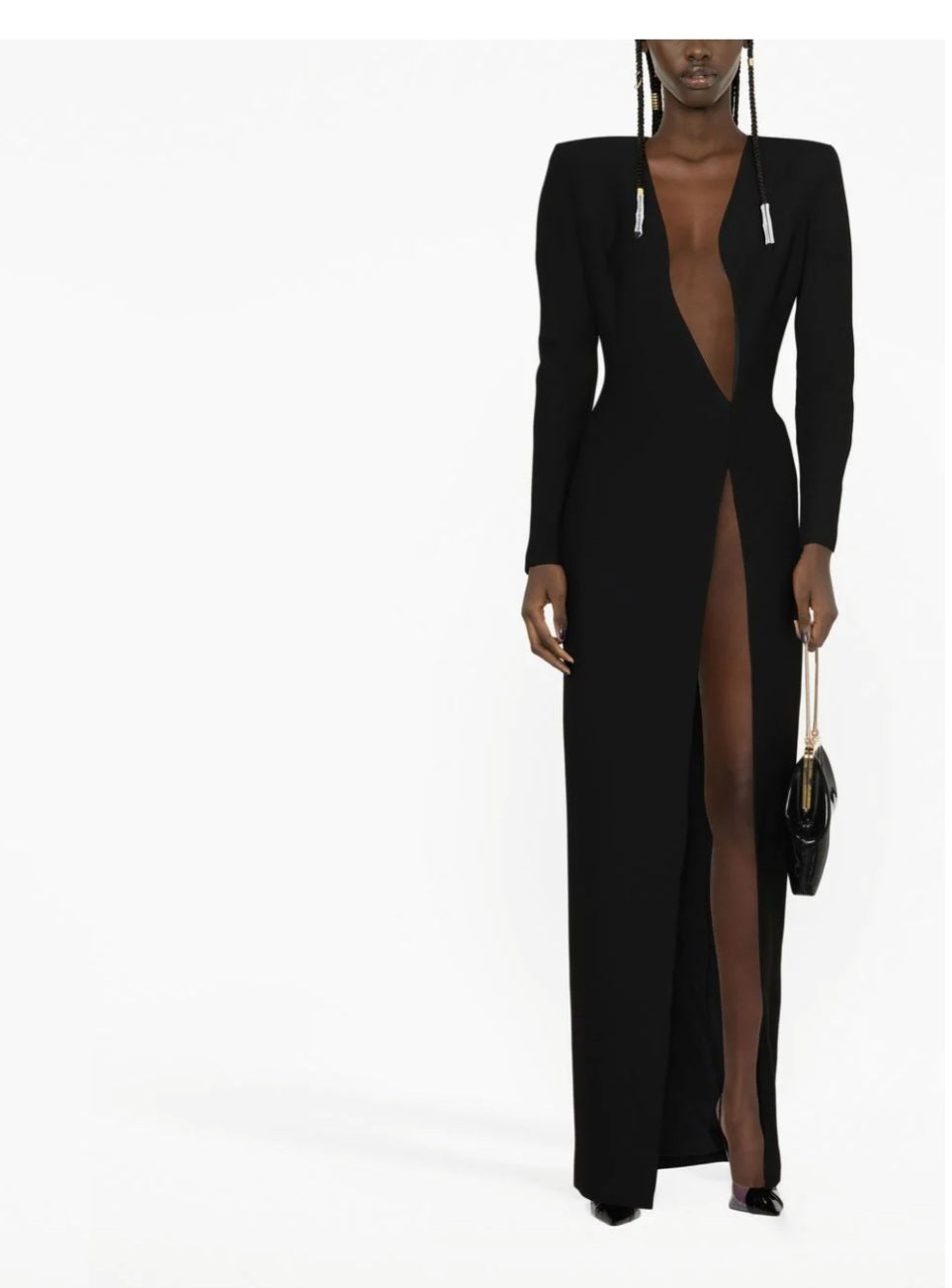 Monot Asymmetric Cut-Out Gown