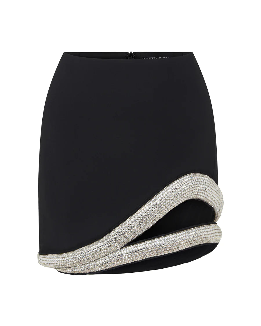 David Koma 3D Crystal Hen Mini Skirt