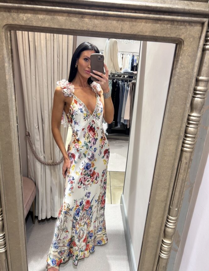 Camilla
Embellished floral silk slip dress
