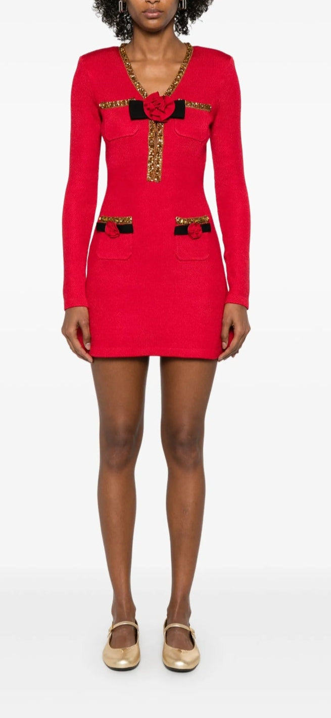 Self portrait 
Floral applique mini dress