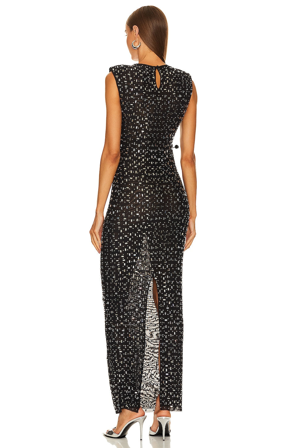 Self Portrait Rhinestone Gown in Black