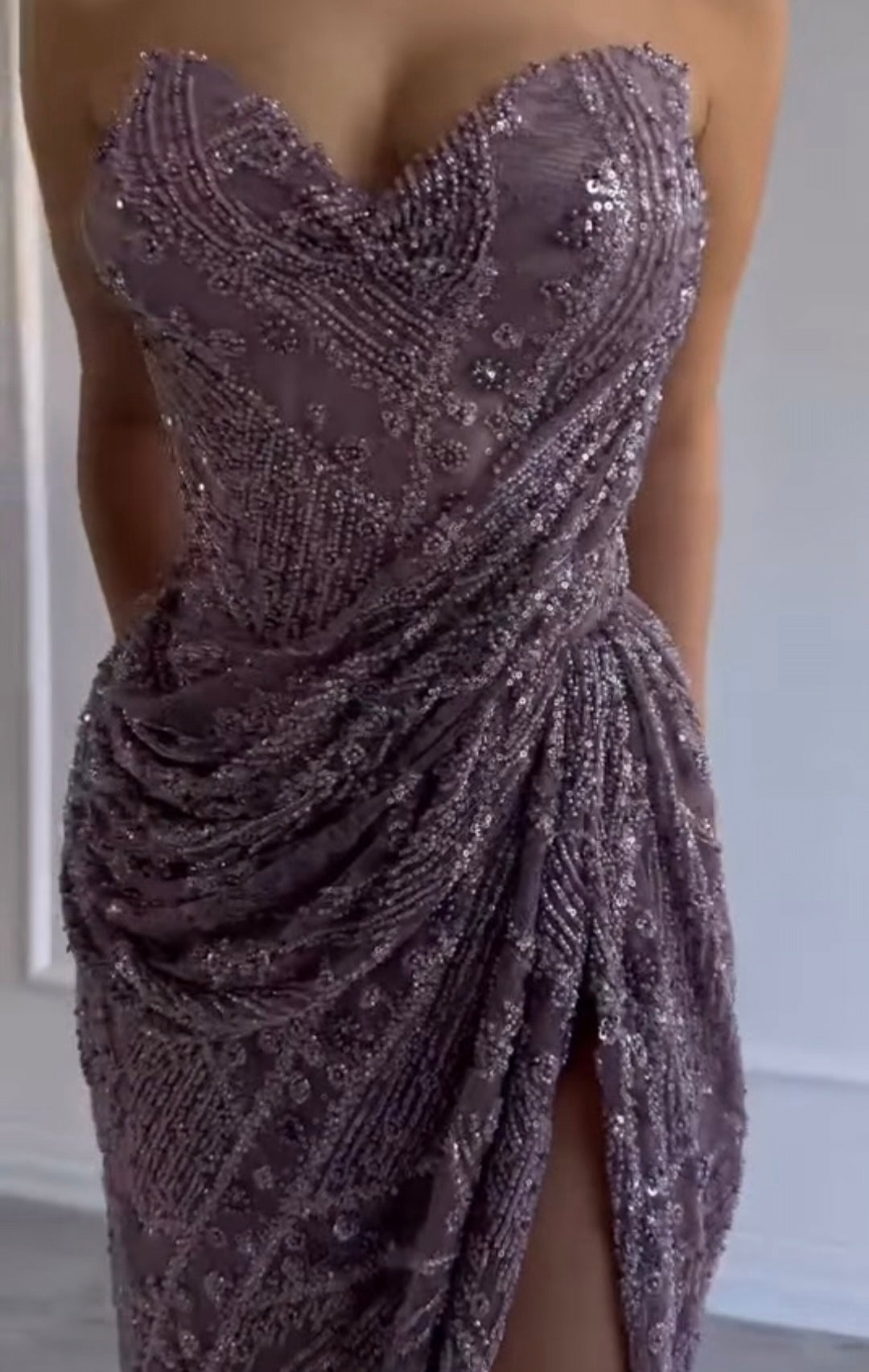 Ateleankand Purple drip Gown