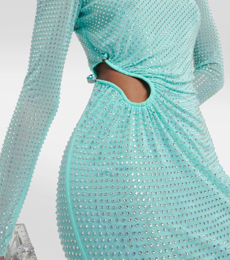 Self-Portrait Cutout Embellished Maxi Dress