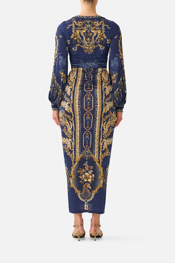 Camilla Waisted Draped Jersey Dress