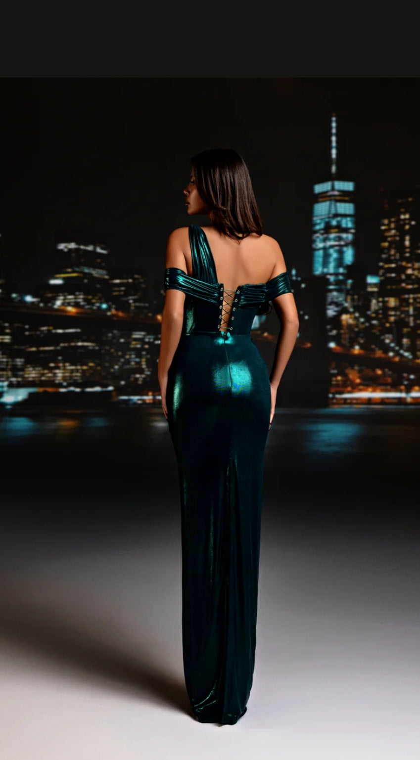 Delora - Fitted Dress With Leaf Embellishments