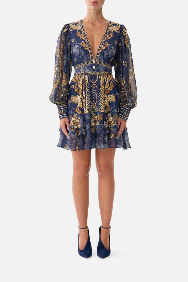 Camilla Button Front Frill Dress
