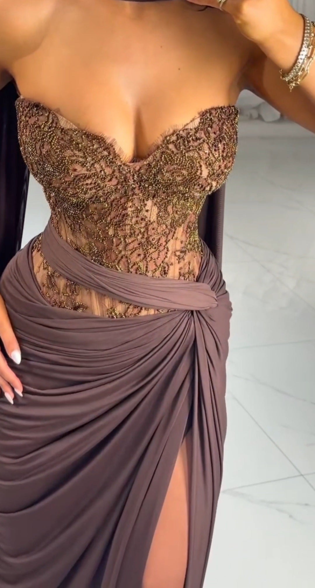 Mocha Muse Gown
